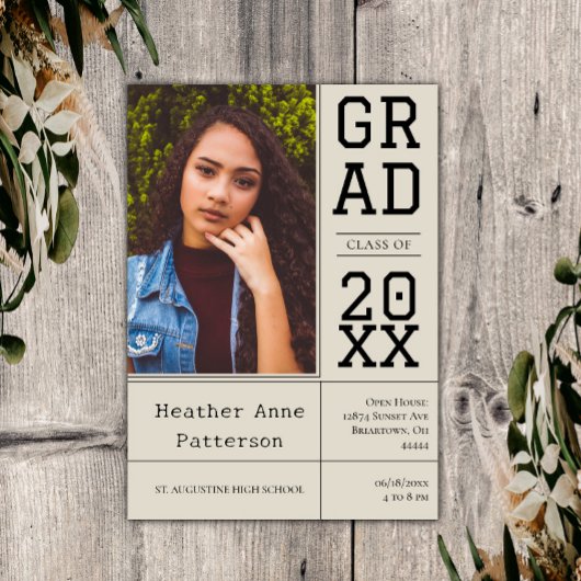 Foto Abschluss Open House | Einladung von Beige