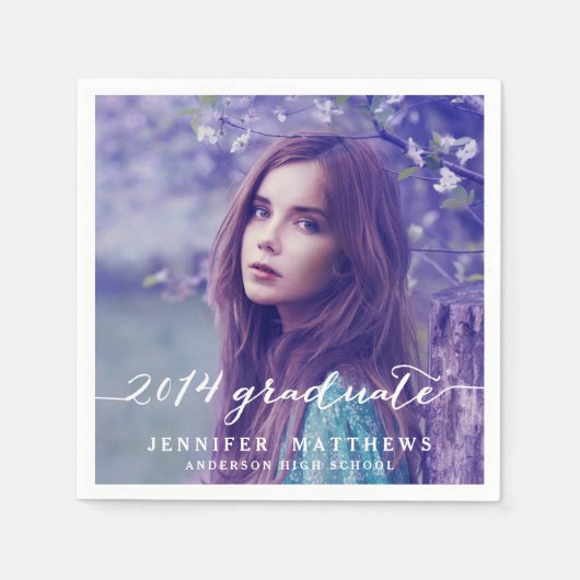 Foto Abschluss Papier Napkins Serviette (Vorderseite)