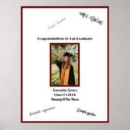 Foto Abschluss Poster für die Gäste Unterschriften