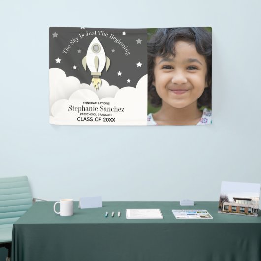 Foto Abschluss Rocket Weltraumbanner Banner (Messeveranstaltung)