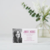 Foto Abschluss| Rosa Flamingos Telefonnummerkarte (Stehend Vorderseite)