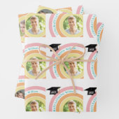 Foto Abschluss Rosa und orange Geschenkpapier Set (Beispiel)