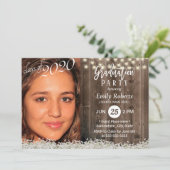 Foto Abschluss Rustikales Gipskraut Blumenstrauß Einladung (Stehend Vorderseite)