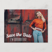 Foto Abschluss Save the Date Postkarte (Vorderseite)