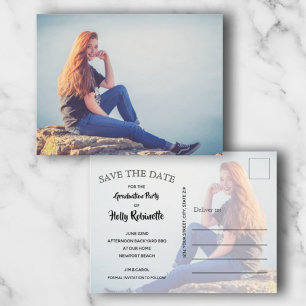 Foto Abschluss SAVE THE DATE Postkarte