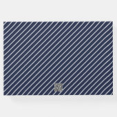 Foto Abschluss School Blue and White Guest Book Gästebuch (Rückseite)