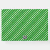 Foto Abschluss School Green und White Guest Book Gästebuch (Rückseite)