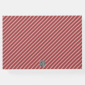 Foto Abschluss School Red and White Guest Book Gästebuch (Rückseite)