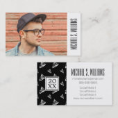 Foto Abschluss| Sketchy Segelbootmuster Telefonnummerkarte (Vorne/Hinten)