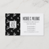 Foto Abschluss| Sketchy Segelbootmuster Telefonnummerkarte (Rückseite)