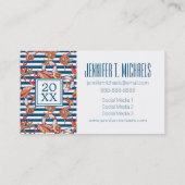 Foto Abschluss| Stechfisch - und Streifenmuster Telefonnummerkarte (Rückseite)