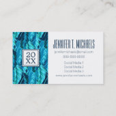 Foto Abschluss| Tropische Vögel Telefonnummerkarte (Rückseite)