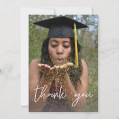 Foto Abschluss Vertical W Dankeschön Karte (Vorderseite)