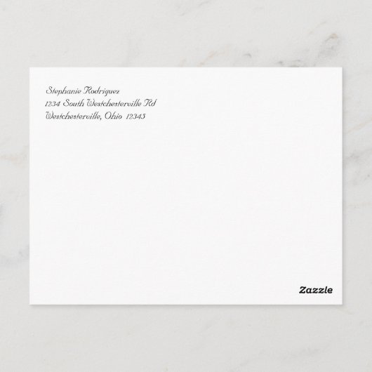 Foto Abschluss Vielen Dank Karte Schwarz/Rot Damas (Rückseite)