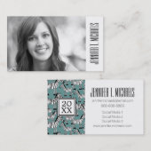 Foto Abschluss| Zebramuster Telefonnummerkarte (Vorne/Hinten)