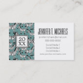 Foto Abschluss| Zebramuster Telefonnummerkarte (Rückseite)