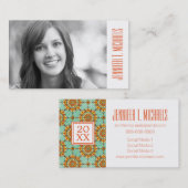 Foto Abschluss| Ziermuster Telefonnummerkarte (Vorne/Hinten)