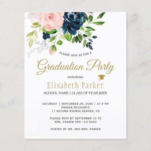 Foto-Abschlussfeier Einladung (Vorderseite)