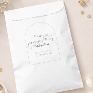 Foto-Abschlussfeier Elegante Schrift Geschenktütchen