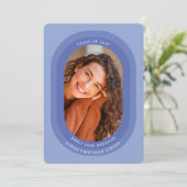 Foto-Abschlusskarten mit Bogenmuster Ankündigung (Stehend Vorderseite)