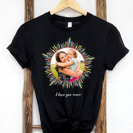 Foto Abstrakt und farbenfroh Art Custom Text Dark T-Shirt