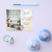 Foto Abstrakte Wasserfarben Formen GoId Foil Flyer (Einzeln)