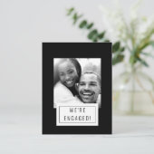 Foto Abzeichen | Ankündigung der Verlobung | Postk Postkarte (Stehend Vorderseite)