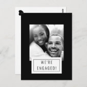 Foto Abzeichen | Ankündigung der Verlobung | Postk Postkarte (Vorne/Hinten)