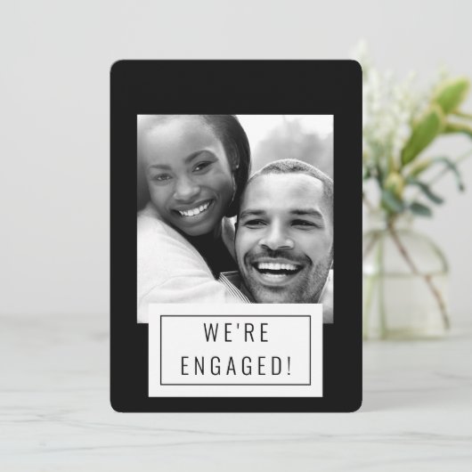 Foto Abzeichen | Annullierung der Verlobung | Kart Ankündigung (Stehend Vorderseite)