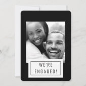 Foto Abzeichen | Annullierung der Verlobung | Kart Ankündigung (Vorderseite)