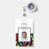 Foto-Abzeichen der Lehrerschule mit farbenfrohen H Ausweis (Vorderseite mit Ausziehbar)