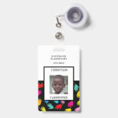 Foto-Abzeichen der Studentenschule mit farbenfrohe Ausweis (Vorderseite mit Ausziehbar)