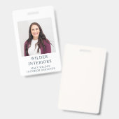 Foto-Abzeichen des Innenarchitekten Ausweis (Vorder- & Rückseite)