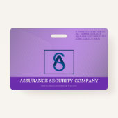 Foto-Abzeichen für lila benutzerdefinierte Sicherh Ausweis (Rückseite)