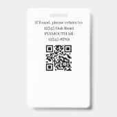 Foto-Abzeichen für moderne benutzerdefinierte ID-M Ausweis (Rückseite)