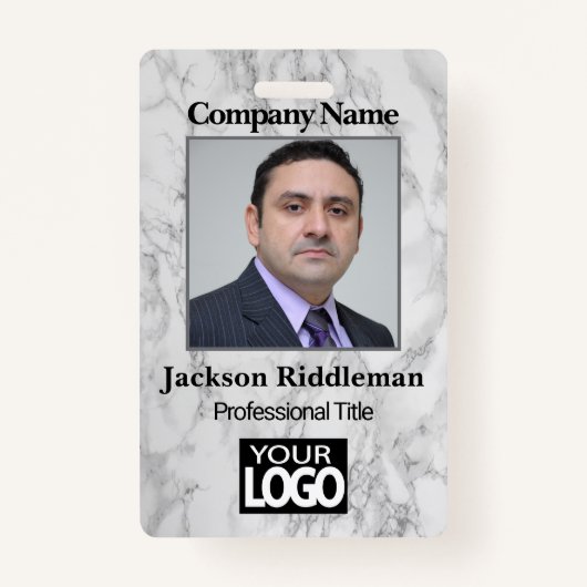 Foto Abzeichen - Grauer Marmor Ausweis (Vorderseite)