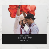 Foto Abzeichen | SAVE THE DATE | Bier-Etikett Bierflaschenetikett (Einzelnes Label)