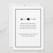 Foto Abzeichen | SAVE THE DATE | flach | Schwarz (Rückseite)