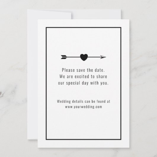 Foto Abzeichen | SAVE THE DATE | flach | Schwarz (Rückseite)