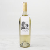 Foto Abzeichen | SAVE THE DATE | Flasche | weiß Flaschenanhänger (Auf Flasche)
