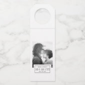 Foto Abzeichen | SAVE THE DATE | Flasche | weiß Flaschenanhänger (Vorderseite)
