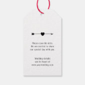 Foto Abzeichen | SAVE THE DATE | Geschenkmarke Geschenkanhänger (Rückseite)