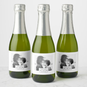 Foto Abzeichen SAVE THE DATE Mini-Etikett we Schaumweinetikett