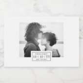 Foto Abzeichen | SAVE THE DATE | Mini-Etikett | we Schaumweinetikett (Einzelnes Label)