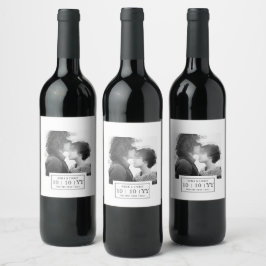 Foto Abzeichen | SAVE THE DATE | Weinetikett | wei