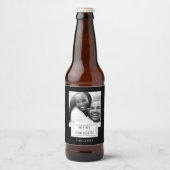 Foto Abzeichen | VERLOBUNG | Bier-Etikett | Schwar Bierflaschenetikett (Vorderseite)