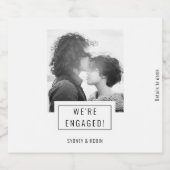 Foto Abzeichen | VERLOBUNG | Bier-Etikett | weiß Bierflaschenetikett (Einzelnes Label)