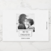 Foto Abzeichen | VERLOBUNG | Mini Sparkling Labrad Schaumweinetikett (Einzelnes Label)