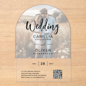 FOTO ACRYLIC WEDING QR Code UAWG OVERLAY Acryleinladungen (Vorderseite)