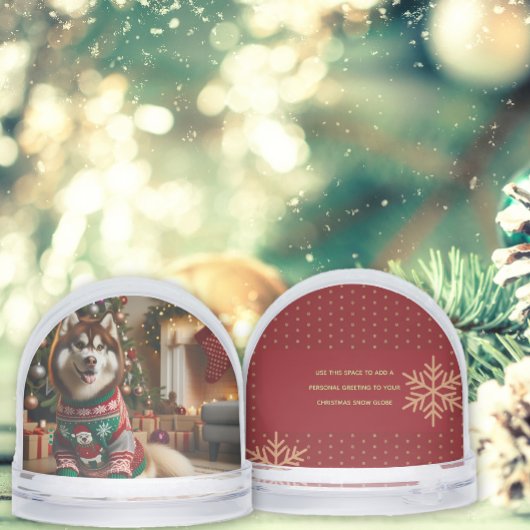Foto Add Message Snow Globe Schneekugeln